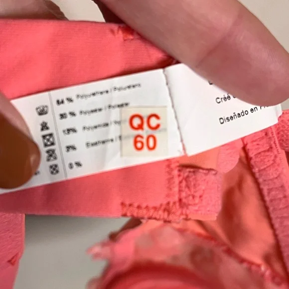 SIMONE PERELE Amour Pink Lightly Lined Underwire Lace detail bra size 32E - Picture 8 of 8